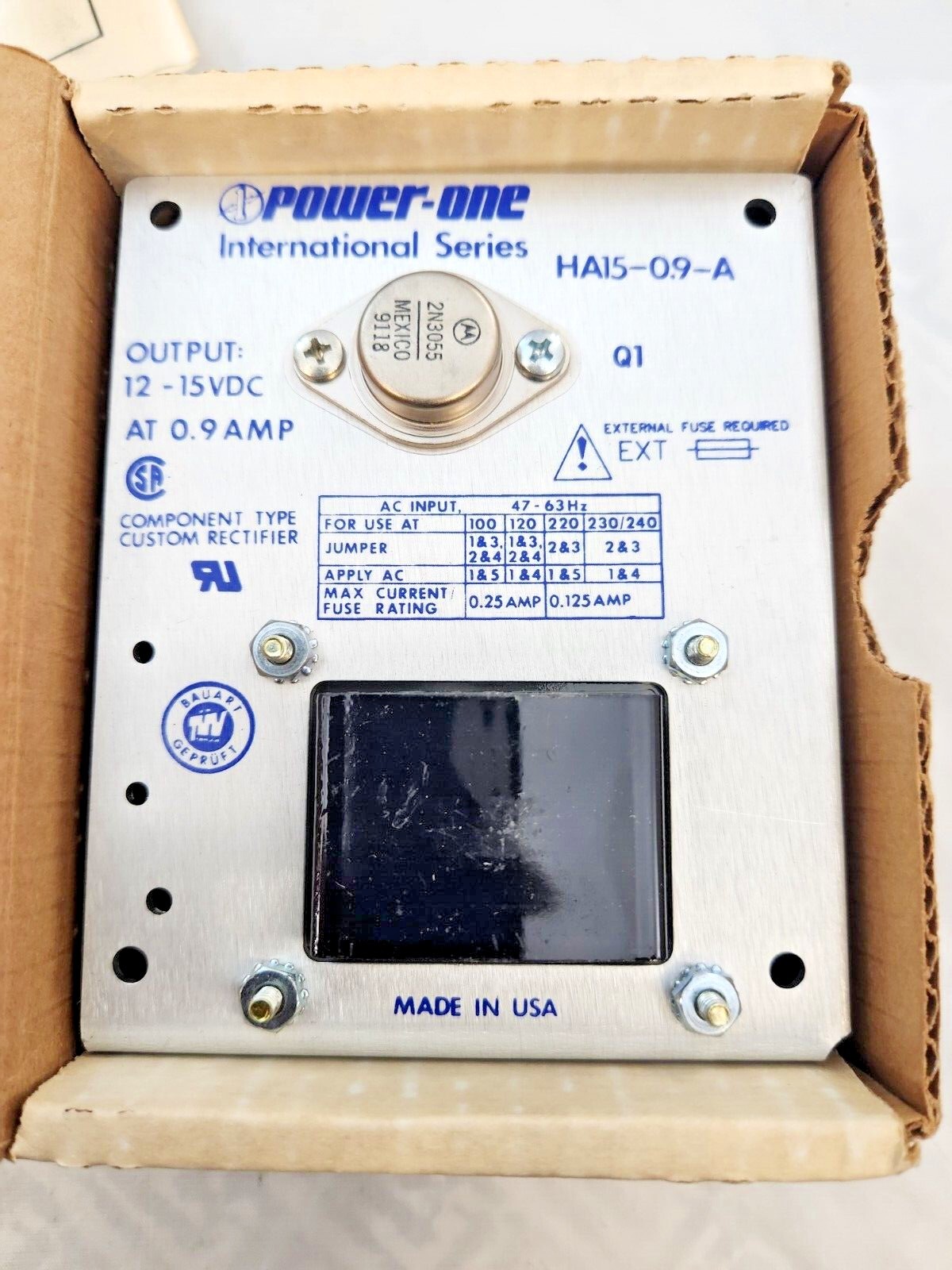 POWER-ONE INTERNATIONAL SERIES POWER SUPPLY HA15-0.9-A – NEW OPEN BOX