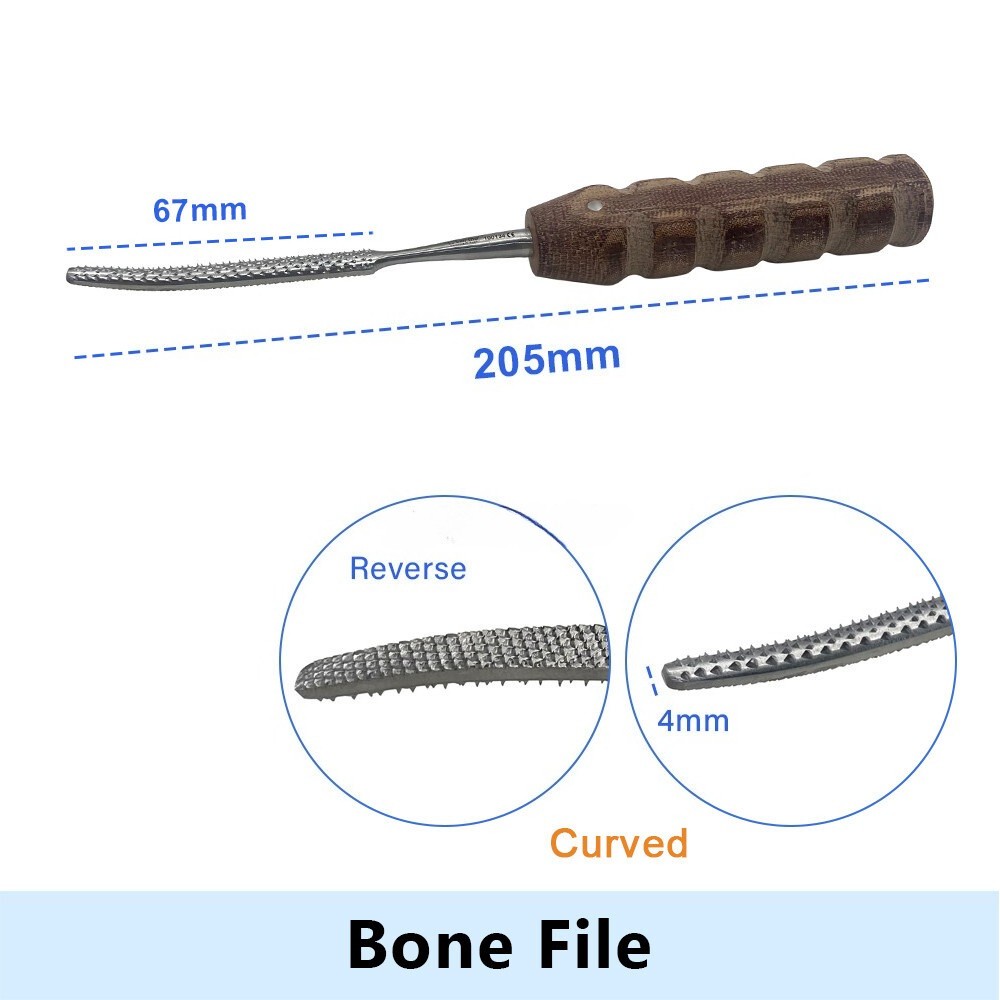 Bone File Bone Rasp Grinding Bone Orthopedic Surgery Instrument Straight Curved