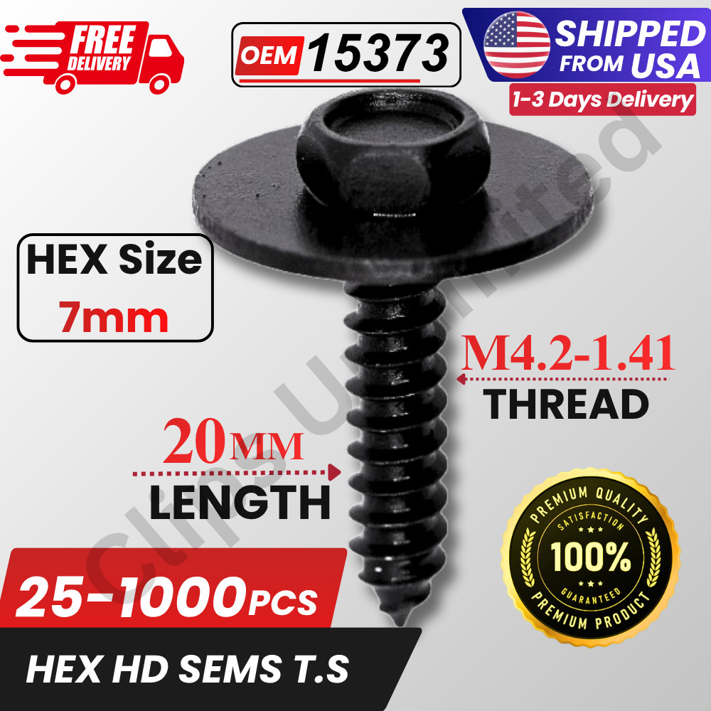 A15373 Hex Head SEMS Tapping Screw M4.2 x 20mm 16mm Washer GM 1640810 25-1000PCS