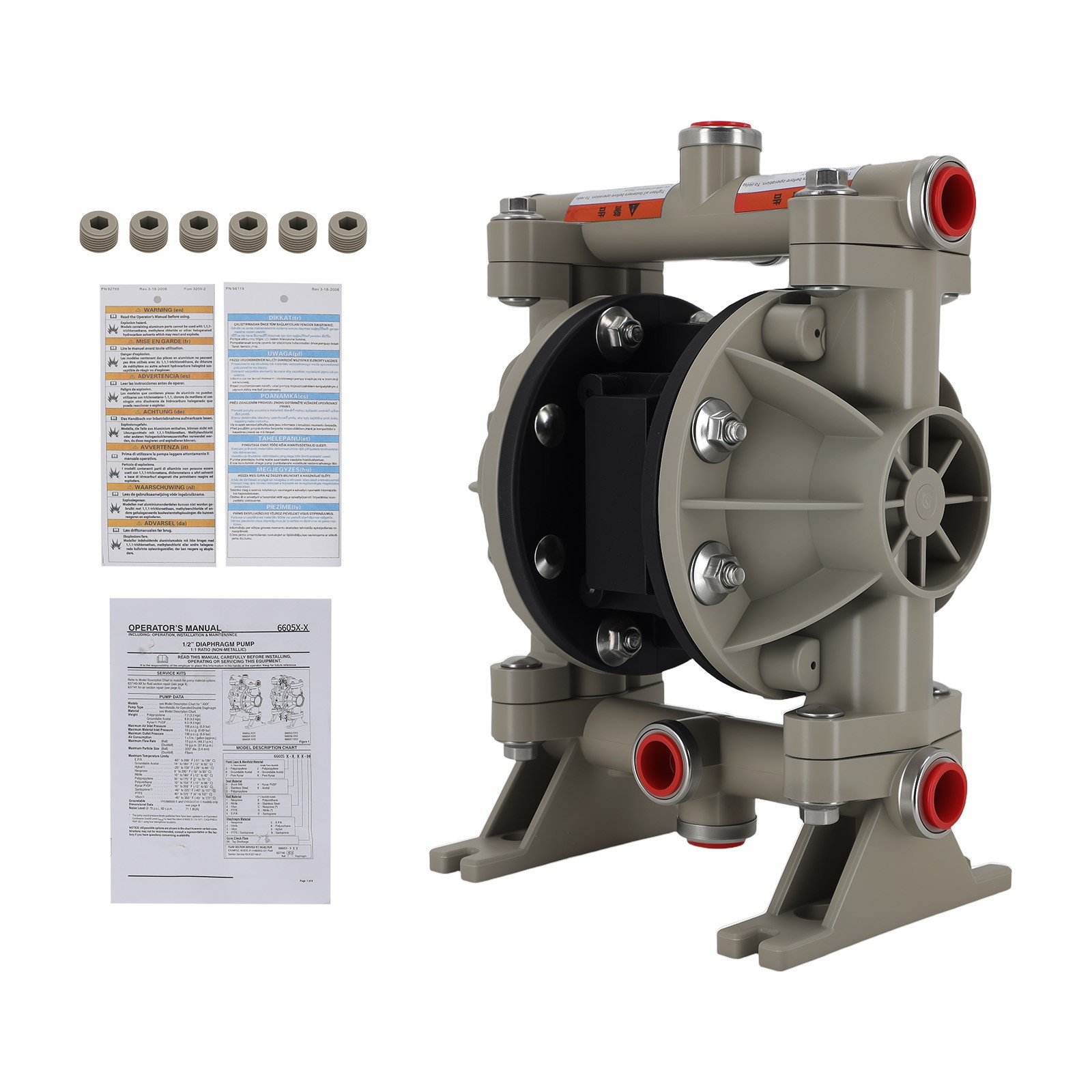 Air Operated Diaphragm Pump for ARO Ingersoll Rand 66605J-3EB 1/2in 13GPM