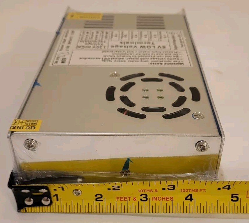 Low Voltage Power Supply • 5V/300W 110V/220V 50/60Hz 60A • New/Sealed!