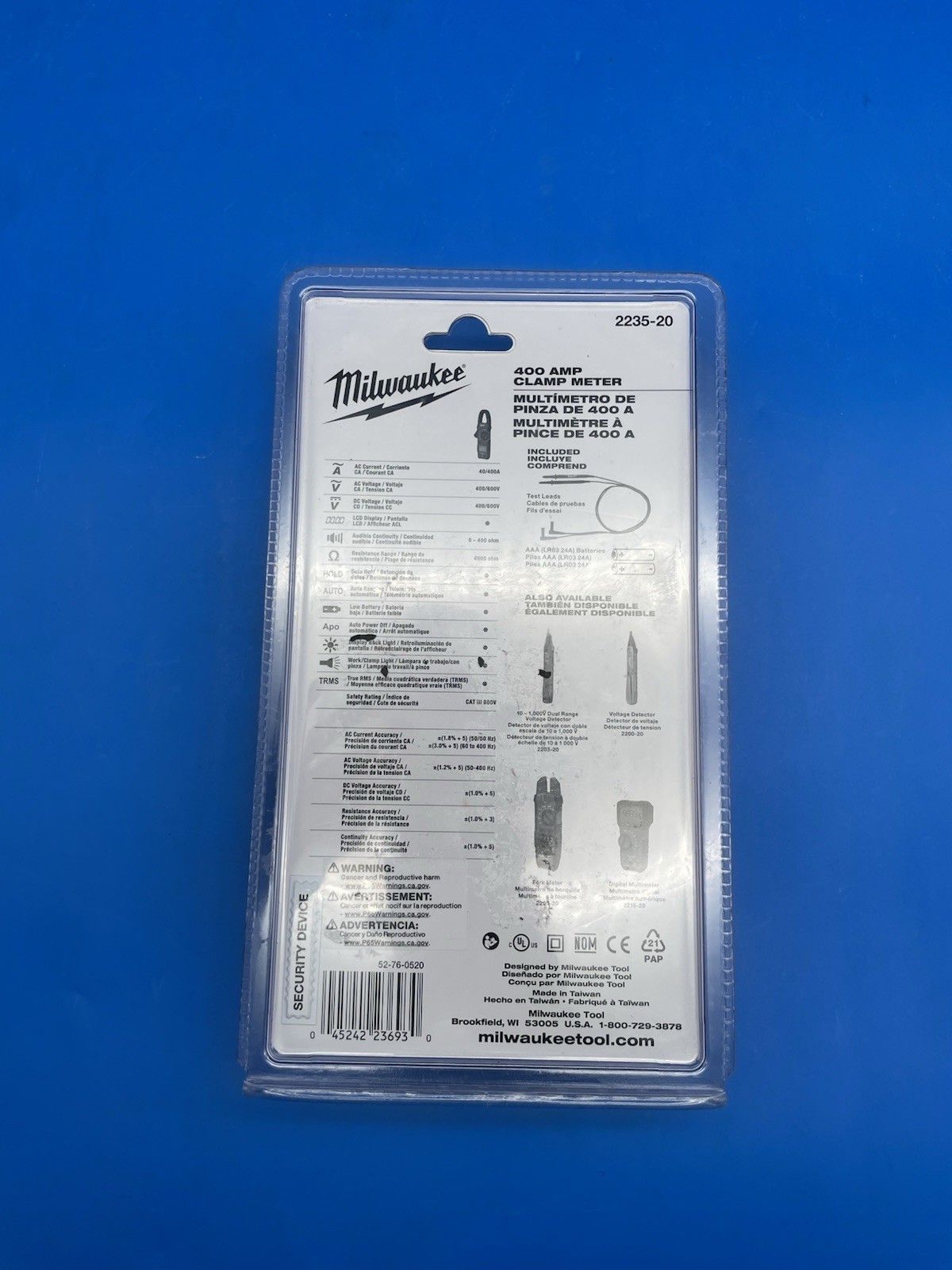 Milwaukee 223520 400 Amp Clamp Meter