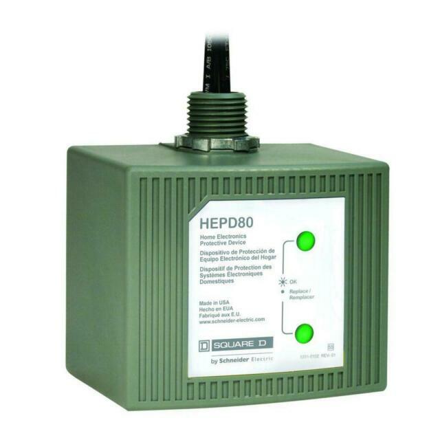Square D HEPD80 Whole Home Electronics Protective Device AC Surge 80kA New Open