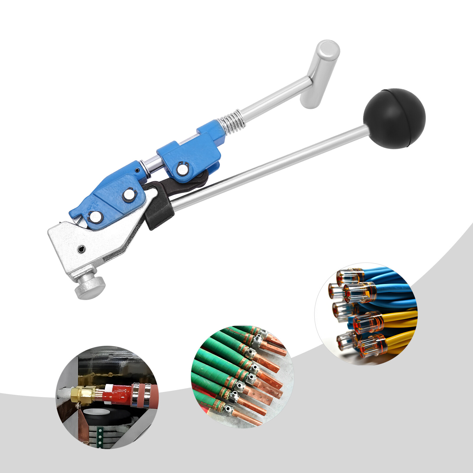Punch Clamp Tool for steel strips w/0.37-0.63in width&up to 0.03in in thickness