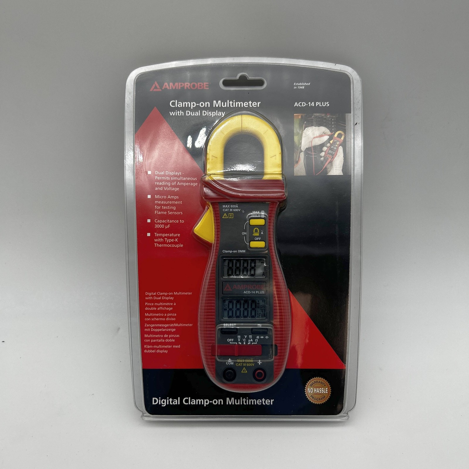 Amprobe ACD-14 Plus Multimeter 600A Clamp On w/ Dual Display and Temperature