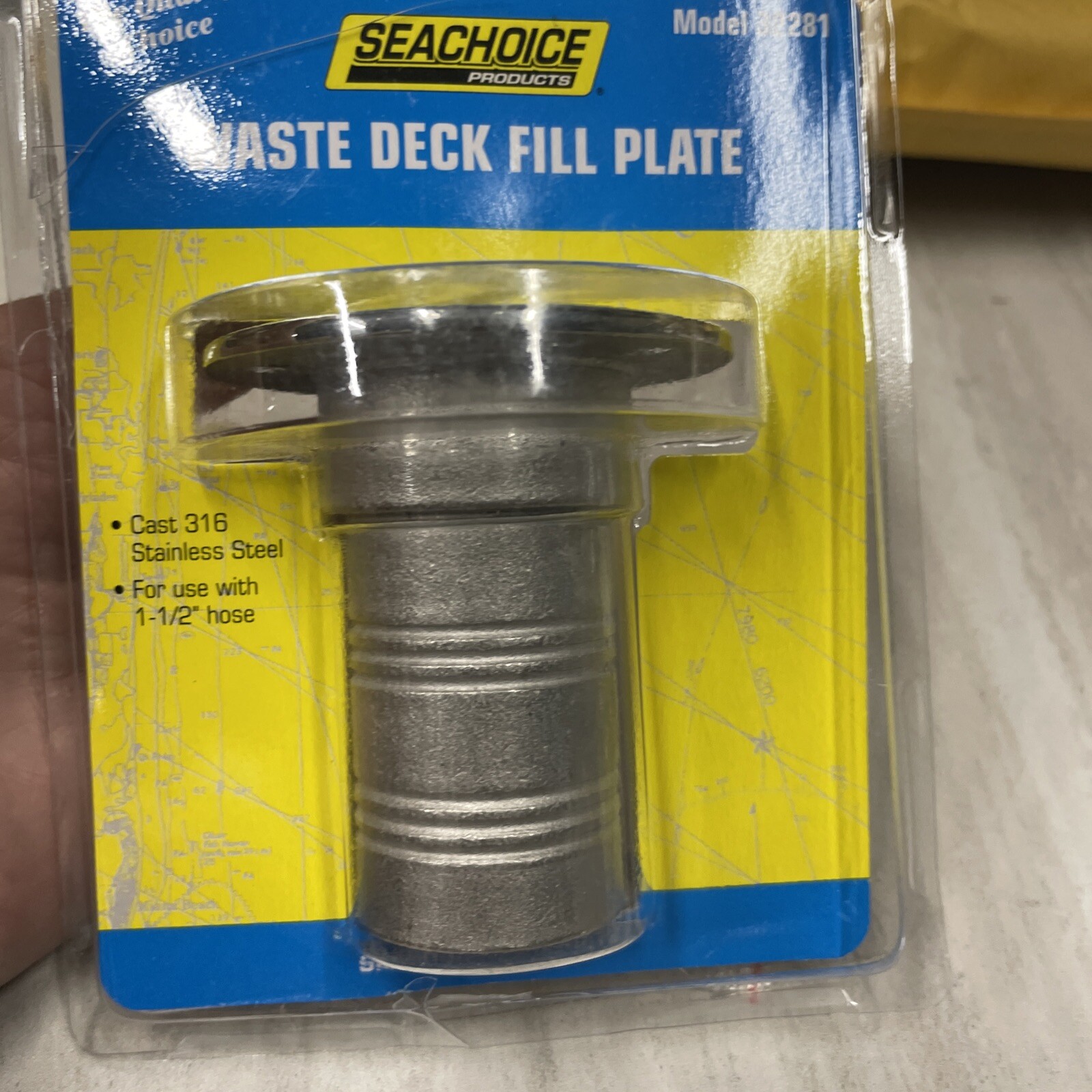 Seachoice 32281 Corrosion-Resistant Cast 316 Stainless Steel Deck Fill – Wast…