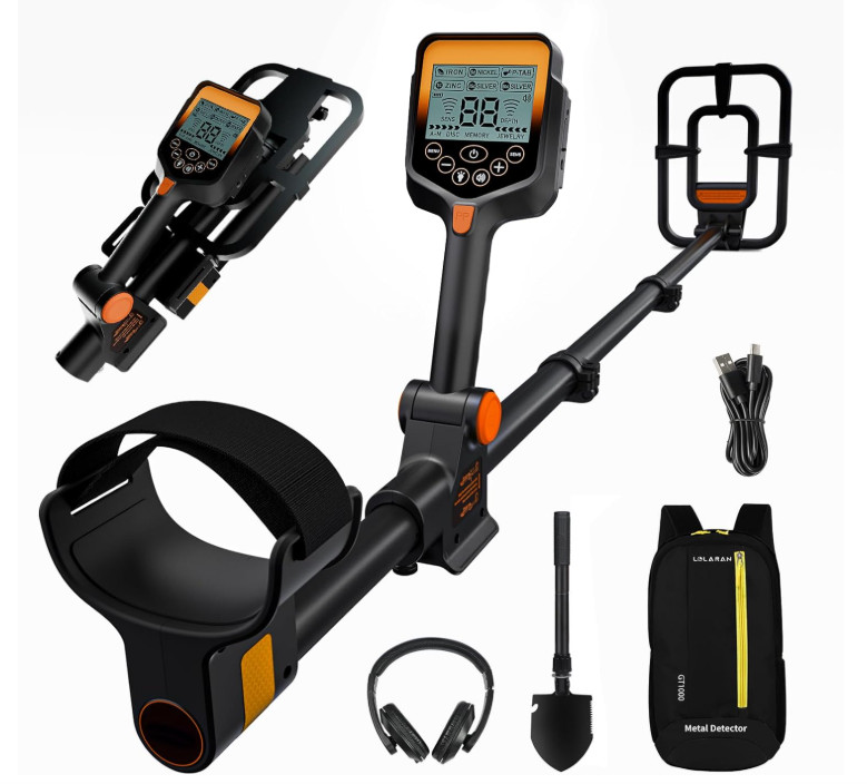 Detector de metales ajustable para adultos con mochila y LCD brillante