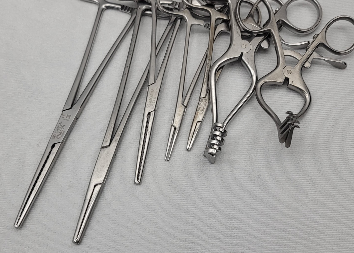 Bulk 60-Piece V. Mueller General Surgery Instruments Scissors, Needle Holders