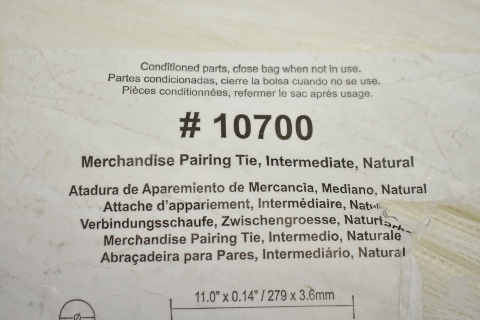 Avery Dennison #10700 Merchandise Pairing Tie Intermediate Natural 1000 Pack