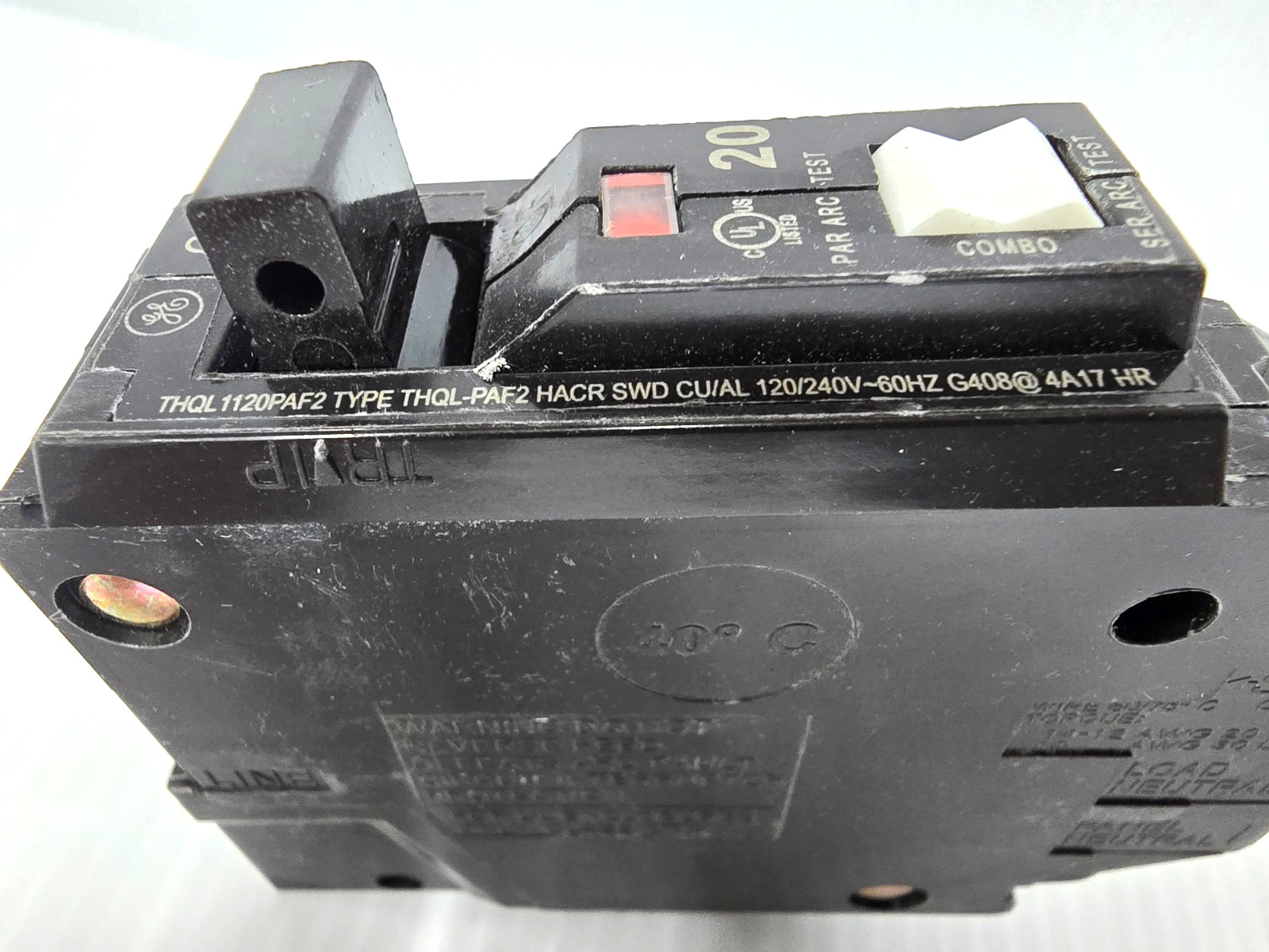 (10) GE ABB 20 Amp Combination Arc Fault Circuit Breakers 120/240V THQL1120PAF2