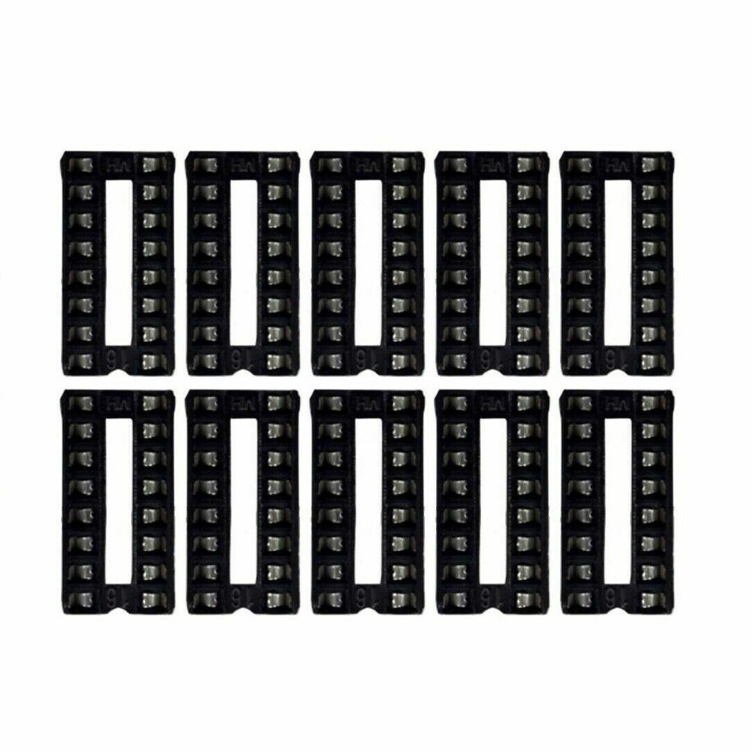 10-20 pcs 16 pin DIP IC Sockets Adaptor Solder Type Socket Dual Wipe Choose Qty