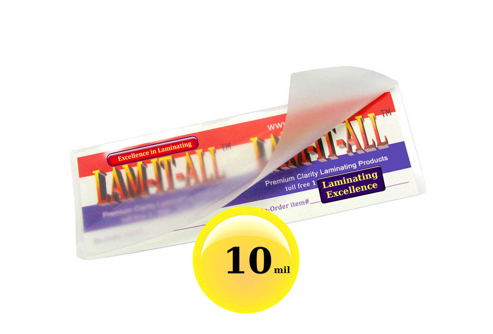 LAM-IT-ALL Hot Laminating Pouches 2-3/8 x 8-1/2 Large Bookmark [100/pack] 10 Mil
