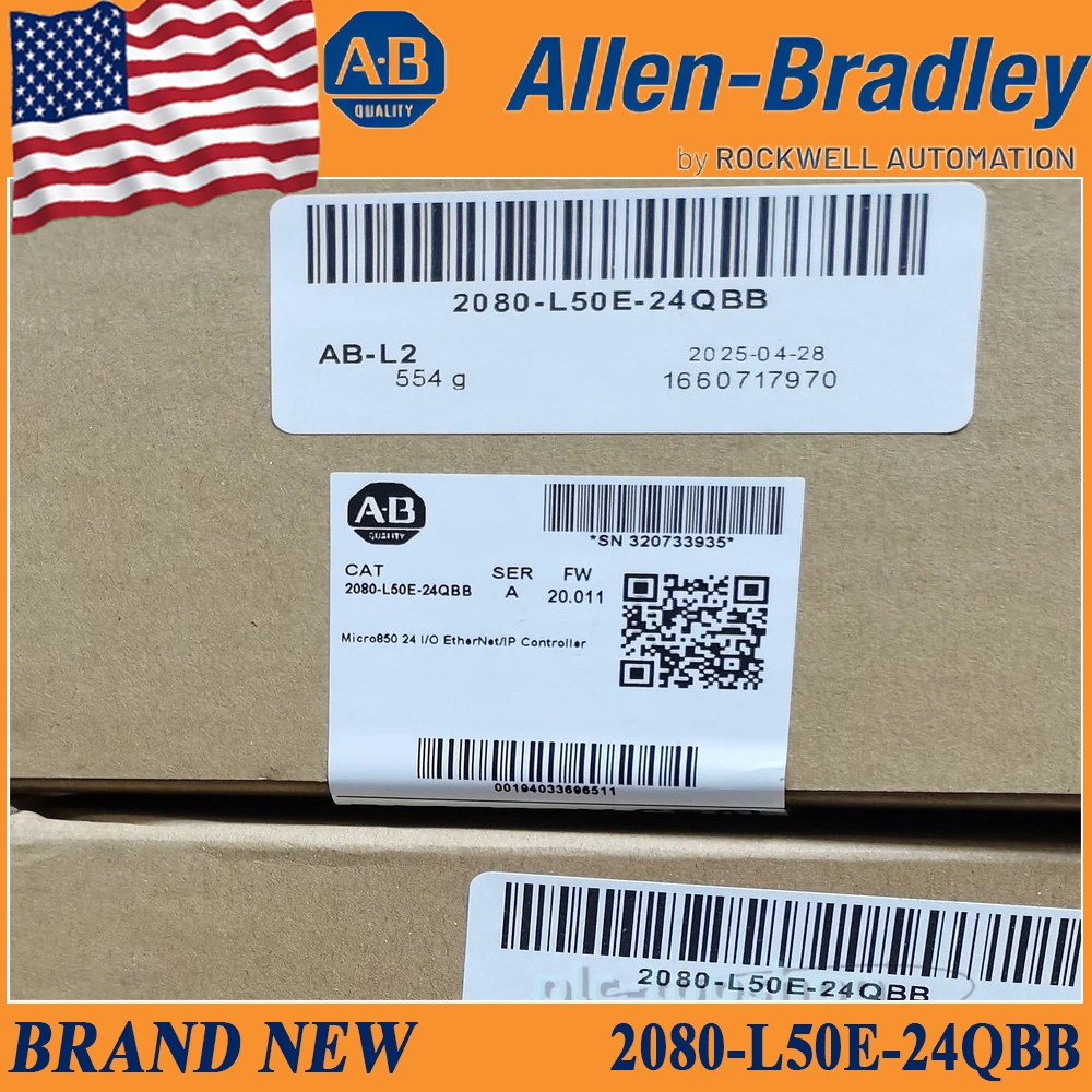 New Sealed AB 2080-L50E-24QBB Micro850 24 I/O EtherNet/IP Controller US Stock