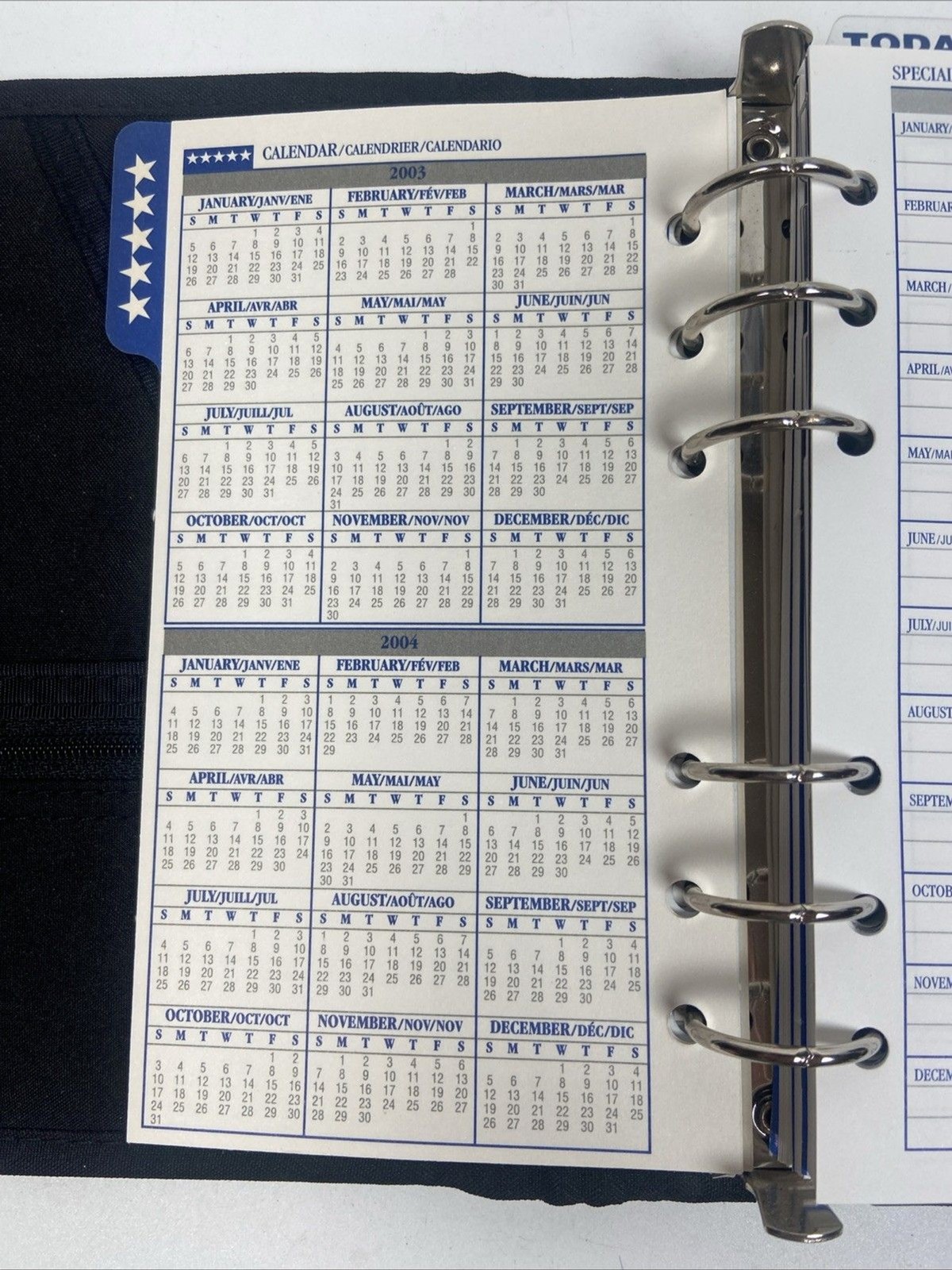 Mead Five Star Mini Student Little Fat Day Planner Black Vtg 90’s Y2K Binder