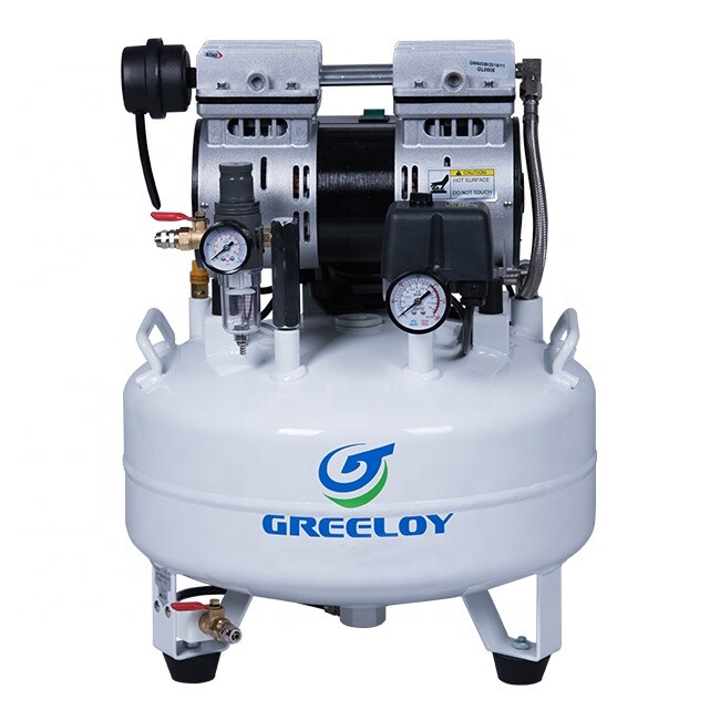 GA-61 24L Dental Electric Oil Free Noiseless Air Compressor 600W 118L/min