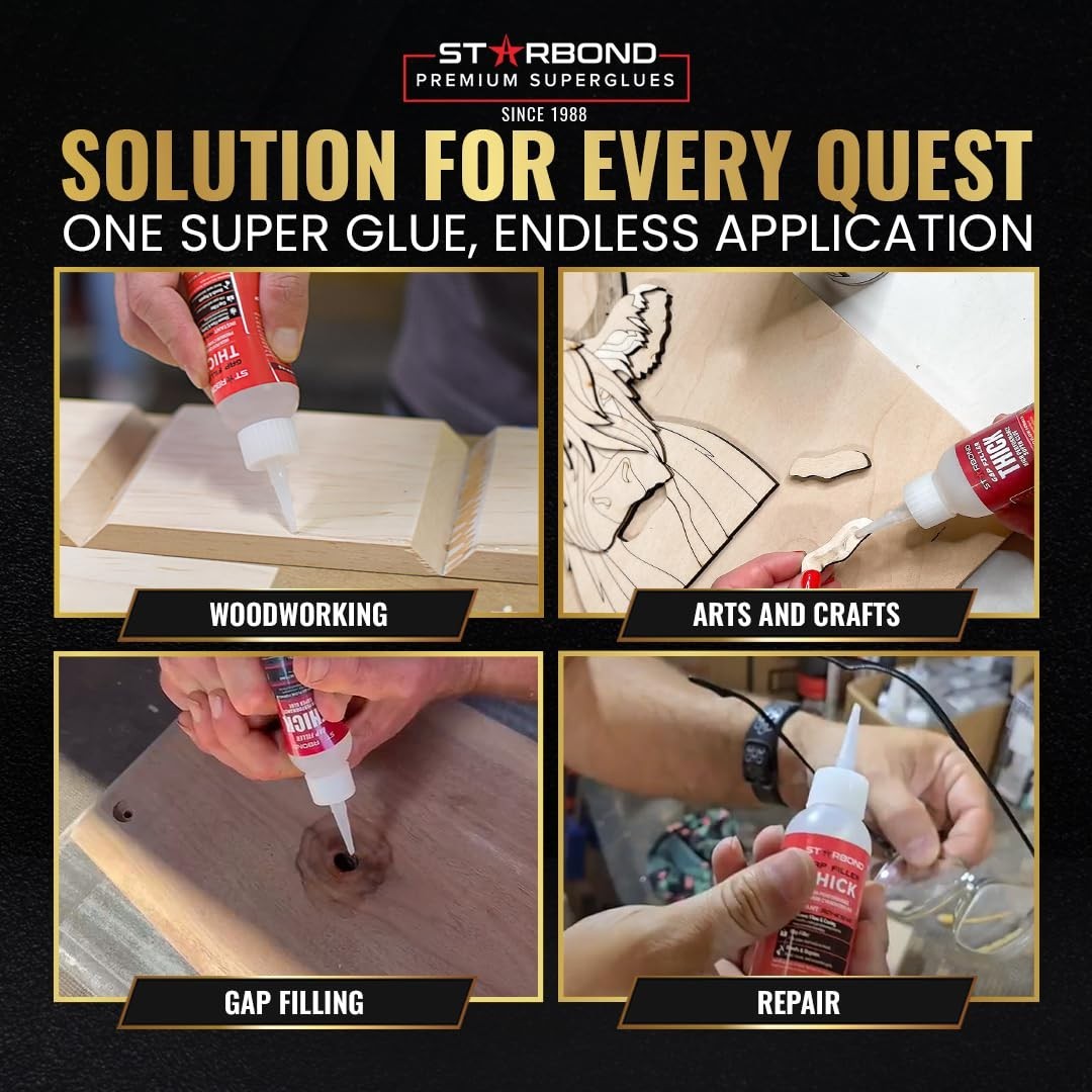 Starbond 2 oz. Thick Super Glue (Premium Cyanoacrylate CA Glue)