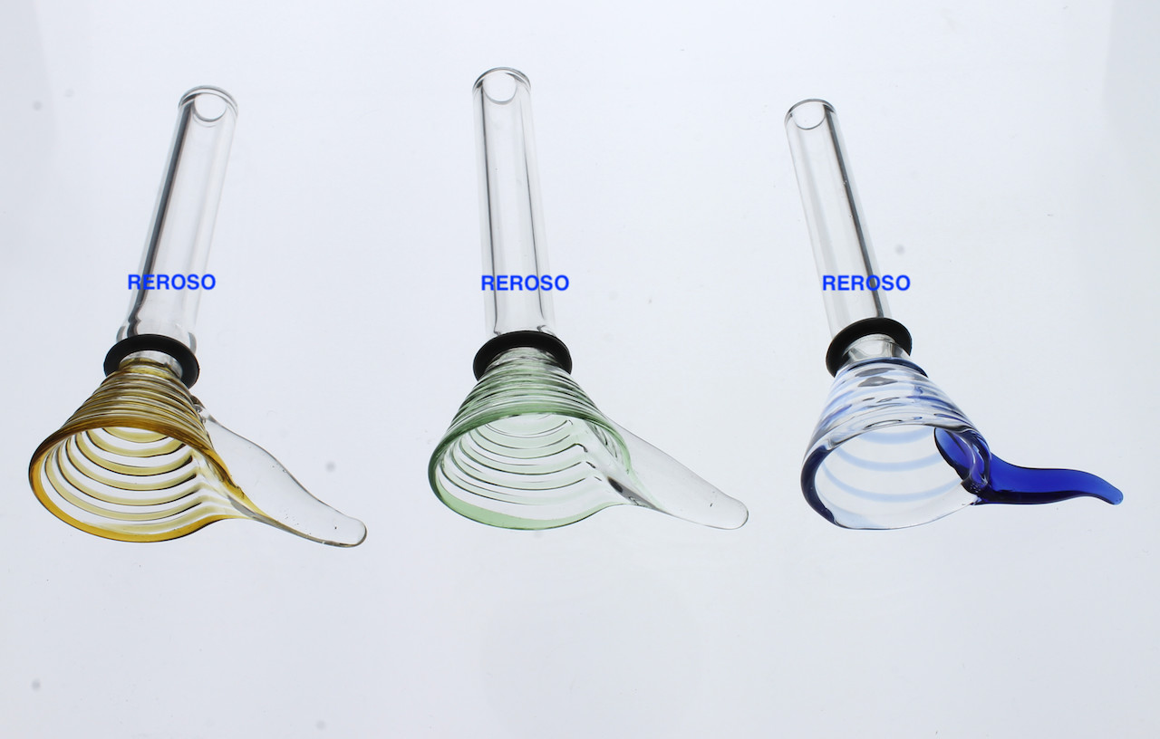9mm Green,Blue & Yellow Male Glass Replacement Slide Bowl With Handle & O-Ring