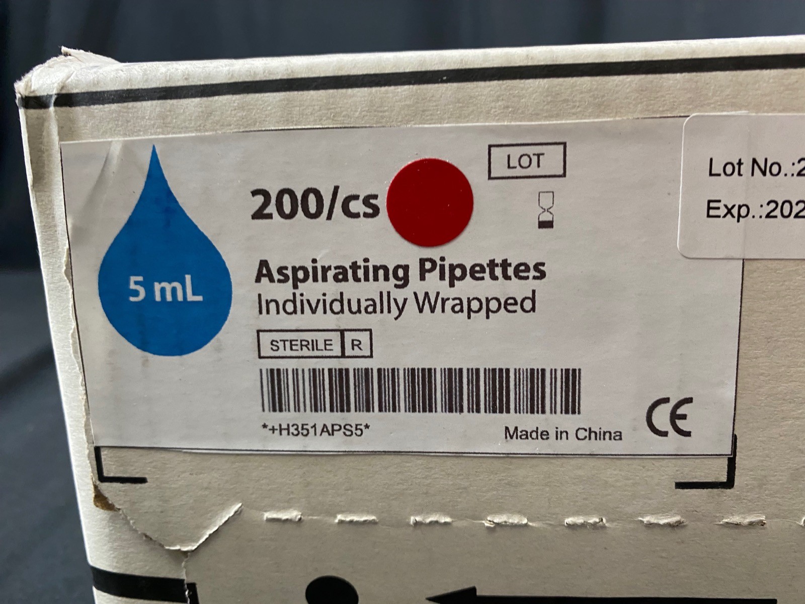 COLE-PARMER 5mL Aspirating Serological Pipettes Sterile EW-04395-09 (200/cs)