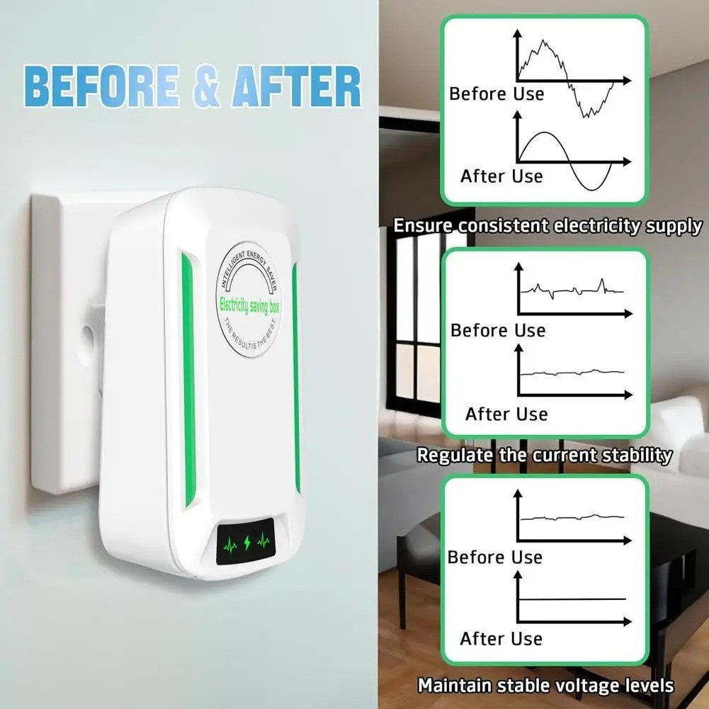 Electricity Saving Box-Intelligent Energy Saver Plug in Saving Device for Home,