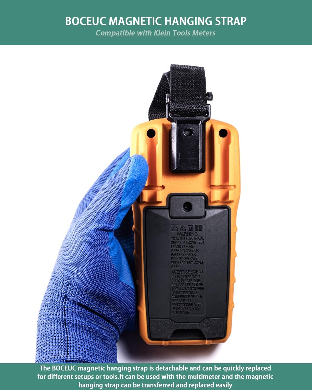 Magnetic Hanging Strap Hands-Free Holder for Klein Tools Multimeter MM & CL Seri