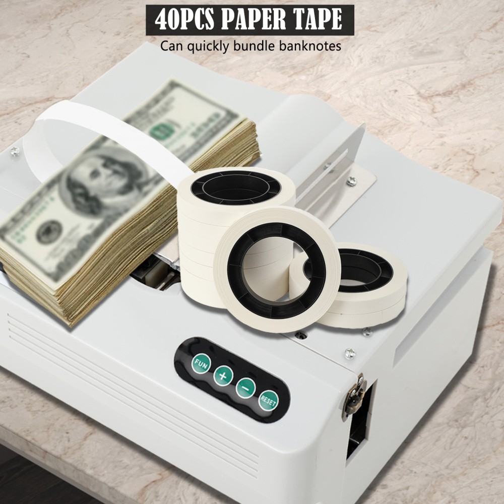 40 Pcs Bundle Tying Paper Tape For Strapping Money Banknote Binding Machine