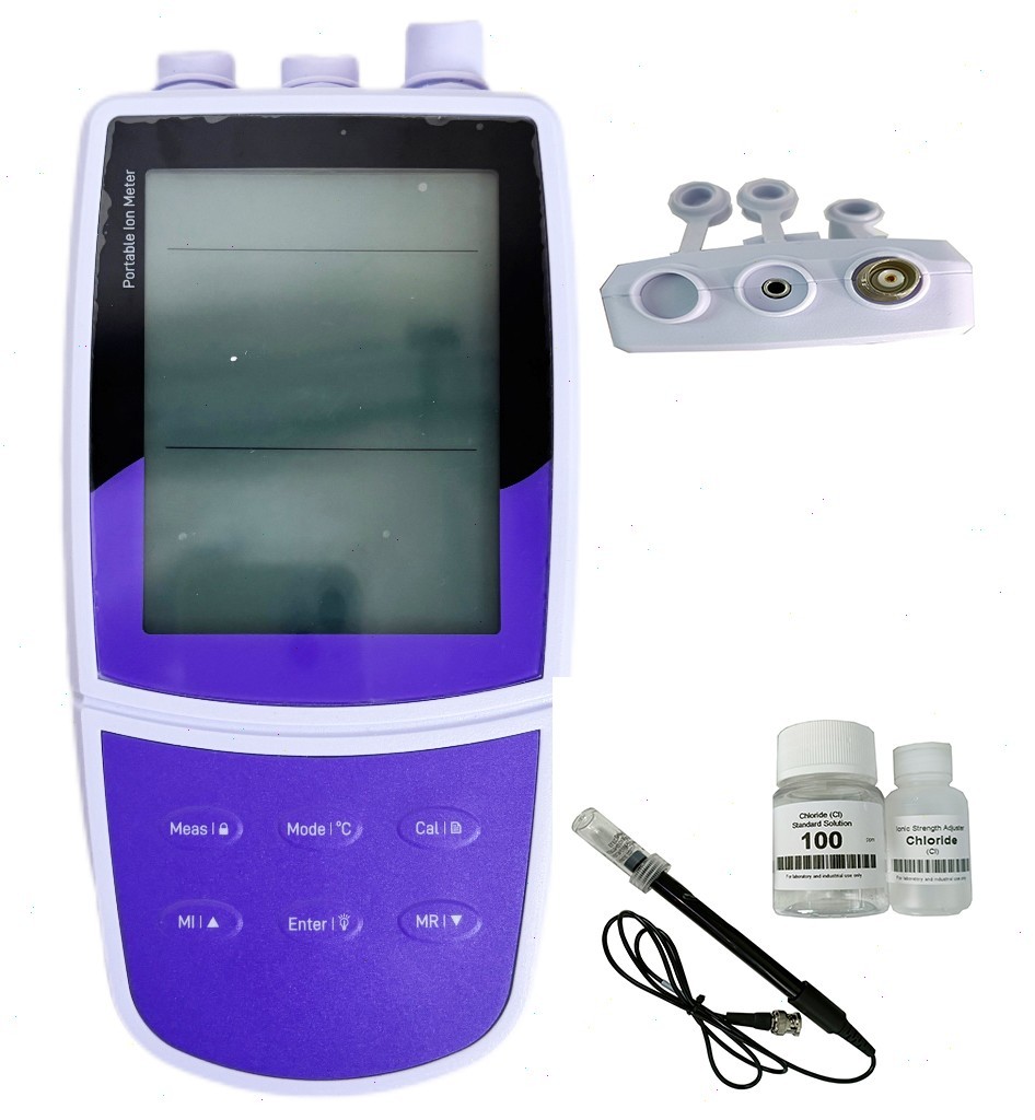 Chloride Ion Meter Analyzer with Standard Solutions 1-35000ppm Accuracy ±0.5% FS