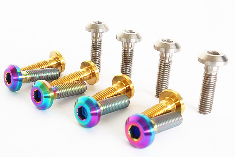 4 PCS M8x24mm/30mm/33mm GR5 Titanium Screw Bolts For Motorcycle Disc Brake