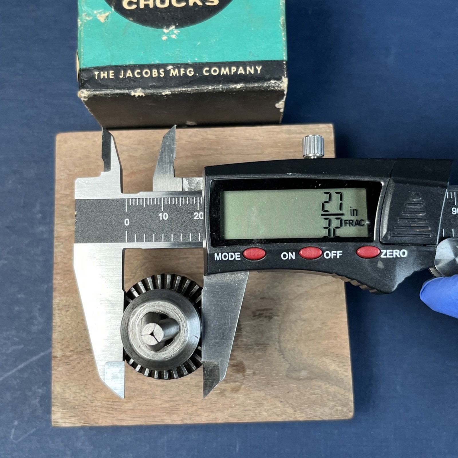 Jacobs No. 7B Drill Chuck, 0 to 1/4″ capacity, 3/8-24 mount, Hartford, USA