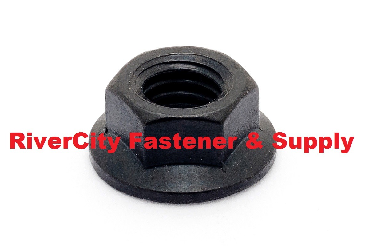 (5) 1/2-20 Hex Flange Nut Grade 8 Plain black finish 1/2×20 Nuts 1/2 x 20 Fine