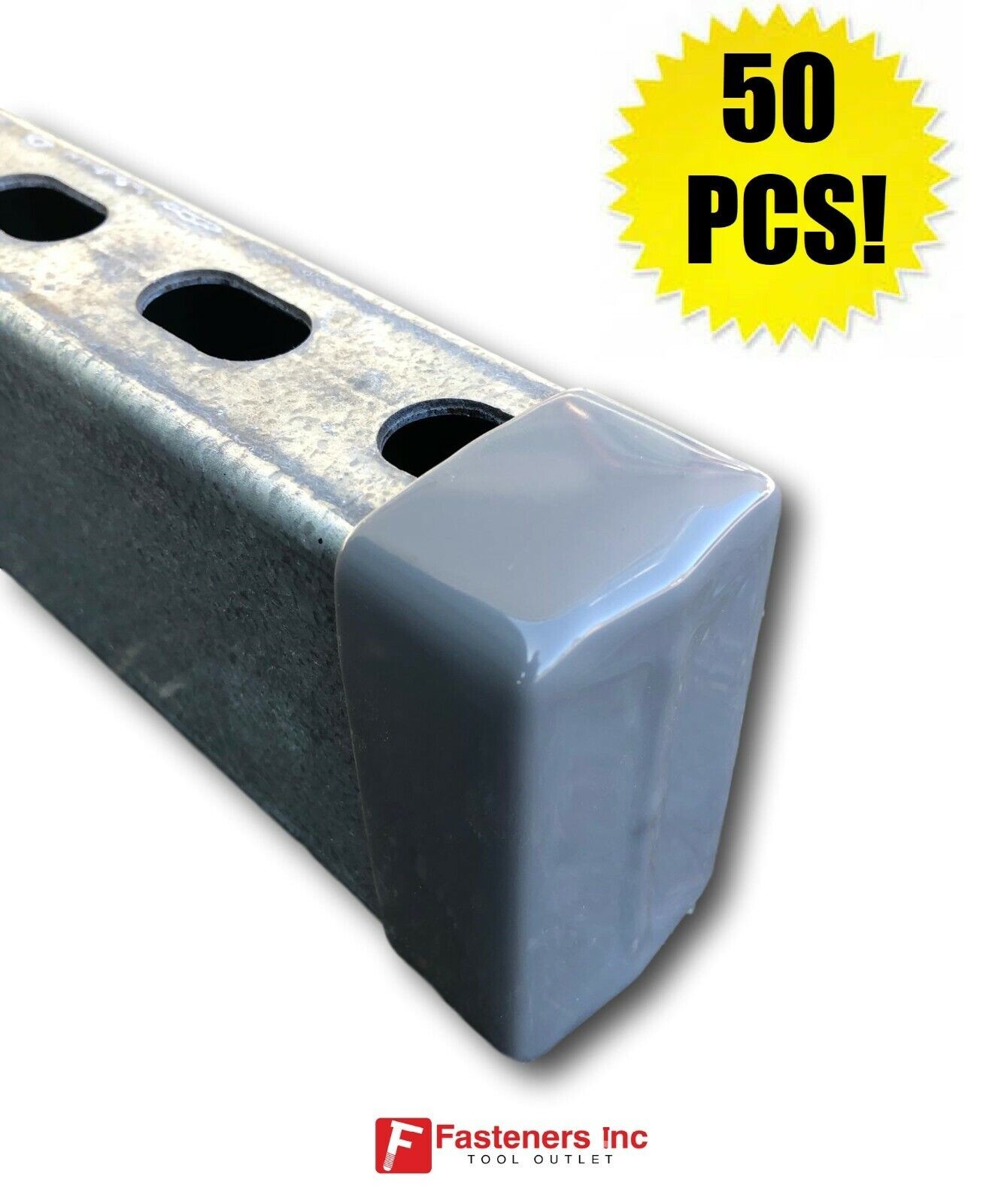 Quantity 50 3 1/4″ X 1 5/8″ Grey End Caps Unistrut Channel #4880GY P2860-50