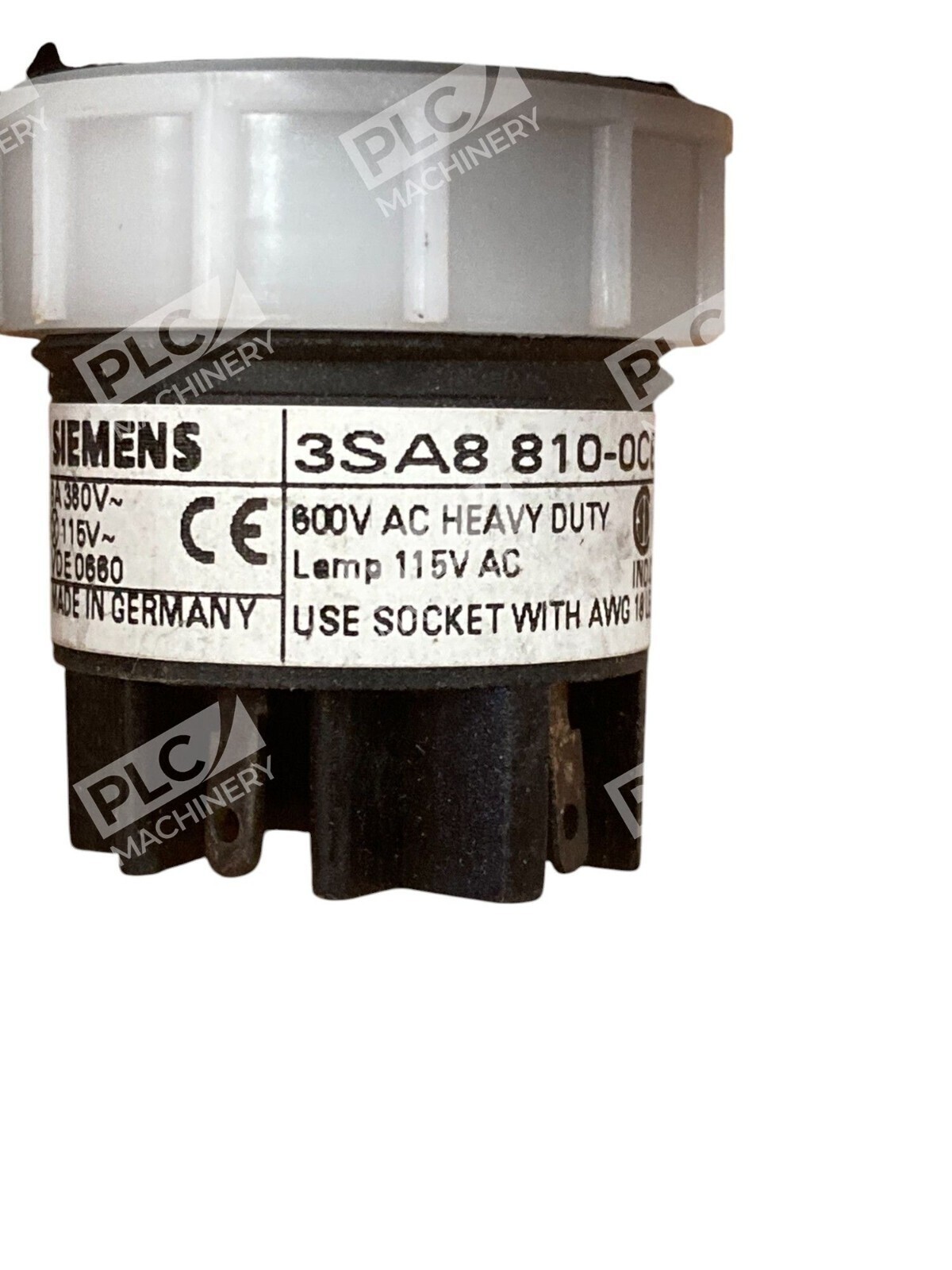 Siemens 6A 380V 115V 600V AC Heavy Duty Lamp On/Off Button 3SA8810-0CB01