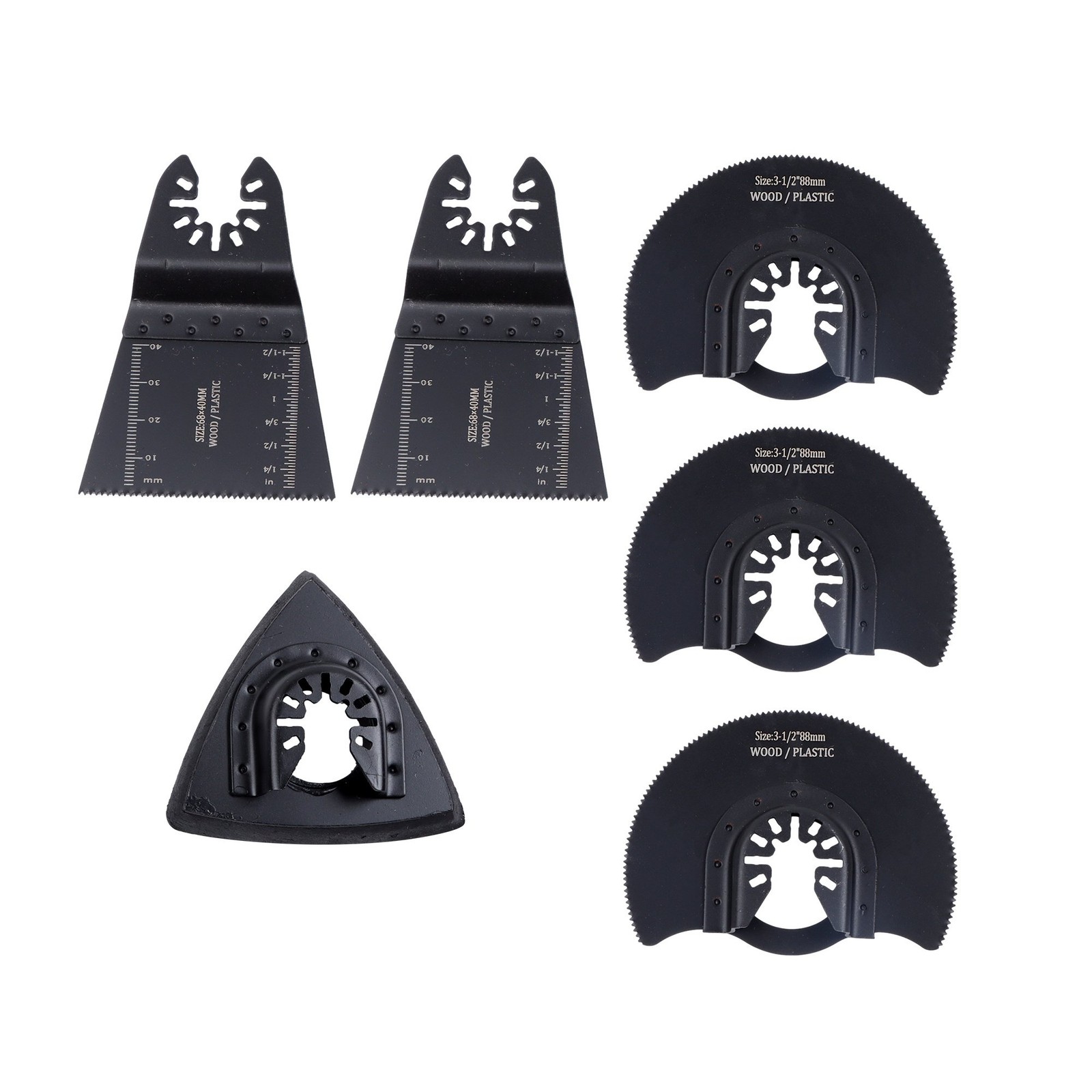 124 × pieces TITANIUM OSCILLATING BLADE SET MULTI-TOOL BLADES WITH SANDPAPER