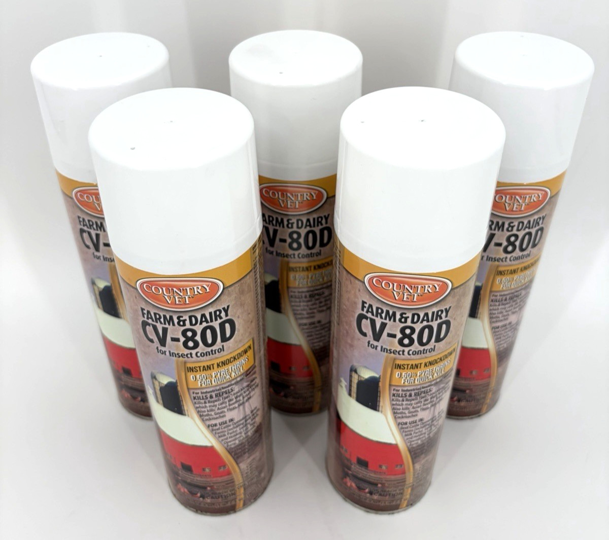 Country Vet Farm & Dairy CV-80D For Insect Control – 18.5 oz ~ Lot of 5 Cans