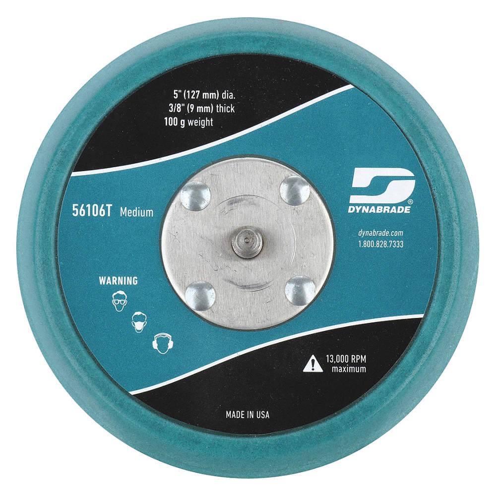 DYNABRADE 56106 Disc Backup Pad,5″ Dia.,Max. 13,000 RPM 406F79