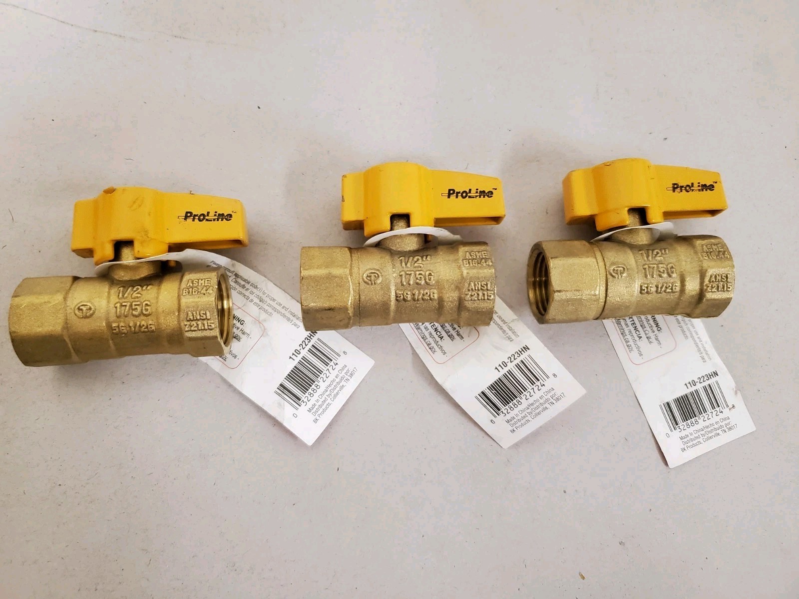 *13 TOTAL* ProLine 1/2 in. Brass FPT 2-Piece Gas Valve (110-223J5) FREE SHIPPING