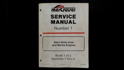 MerCruiser Service Manual Number 1 Stern Drive Units Marine Engines 1986