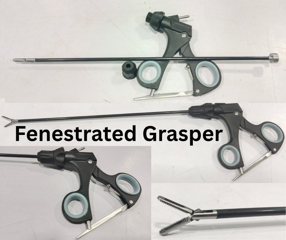 1PCS Laparoscopic Fenestrated Jaw Grasper 5mmx330mm For Surgical Instruments CE