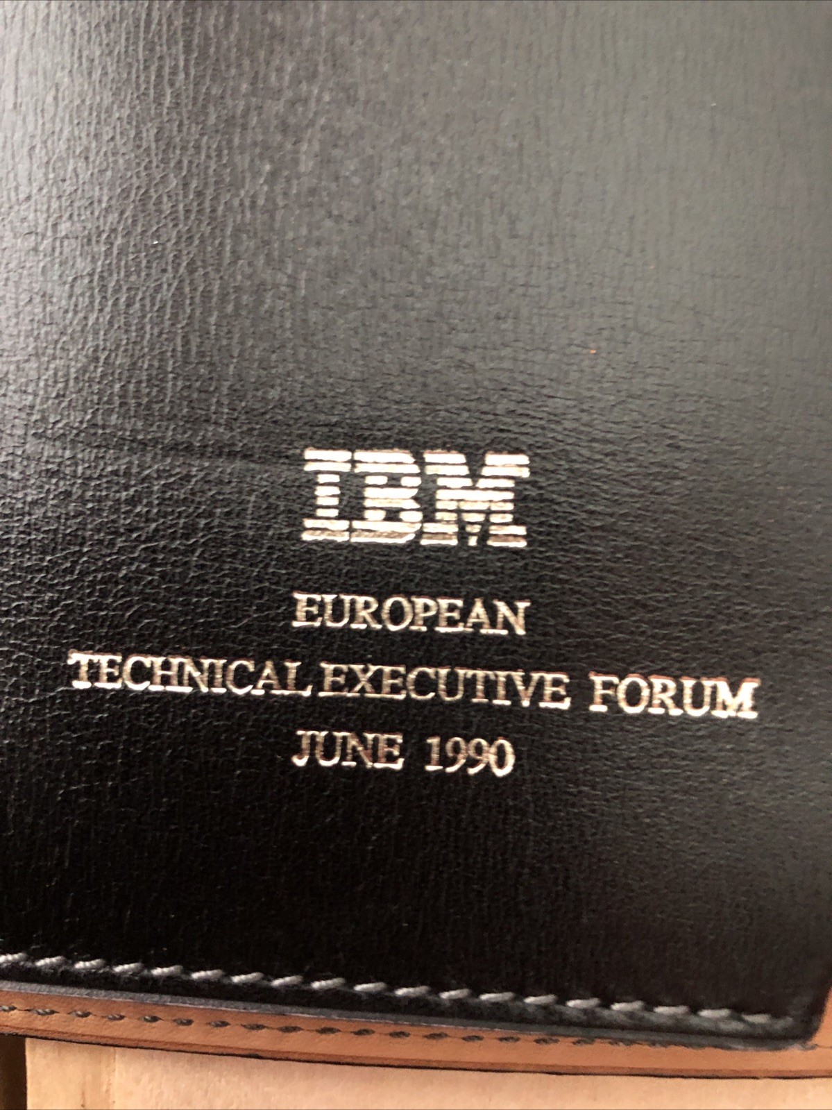 IBM Vintage 1990 Conference Planner Portfolio Organizer Delvaux Leather