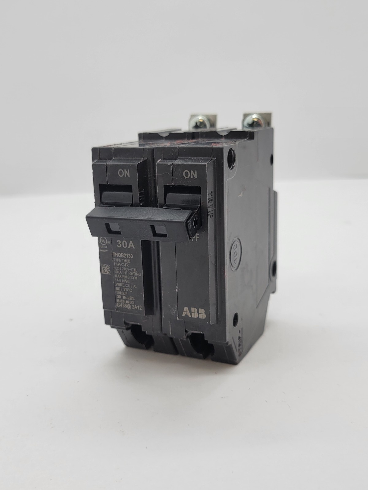 ABB THQB2130 Bolt-On Circuit Breaker 30A 3P 120/240V 10KA THQB NOS