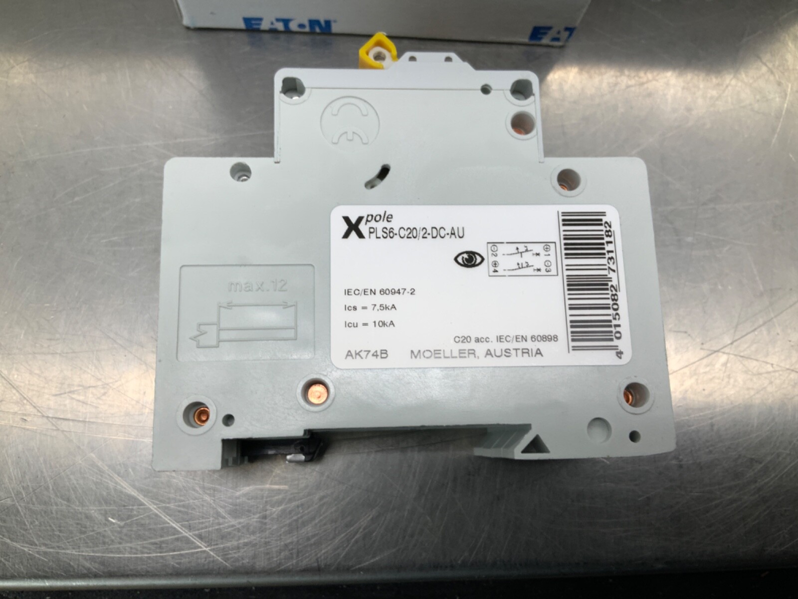 (60) Eaton Moeller PLS6-C20/2-DC-AU Miniature Circuit Breaker 273118 10kA, 20a
