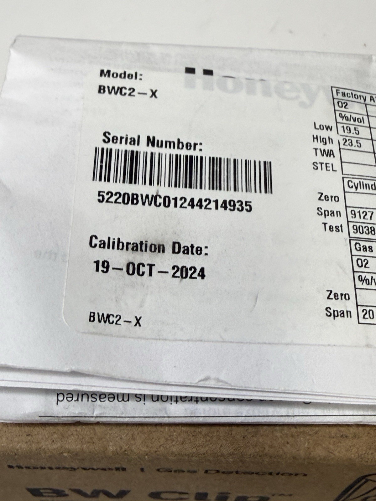 13-18 MONTHS REMAINING 3 Honeywell BWC2-X BW Clip Gas Detectors -Single Gas – O2