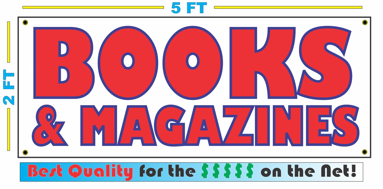 BOOKS & MAGAZINES Banner Sign 4 Resale Shop Antique Store New & Used
