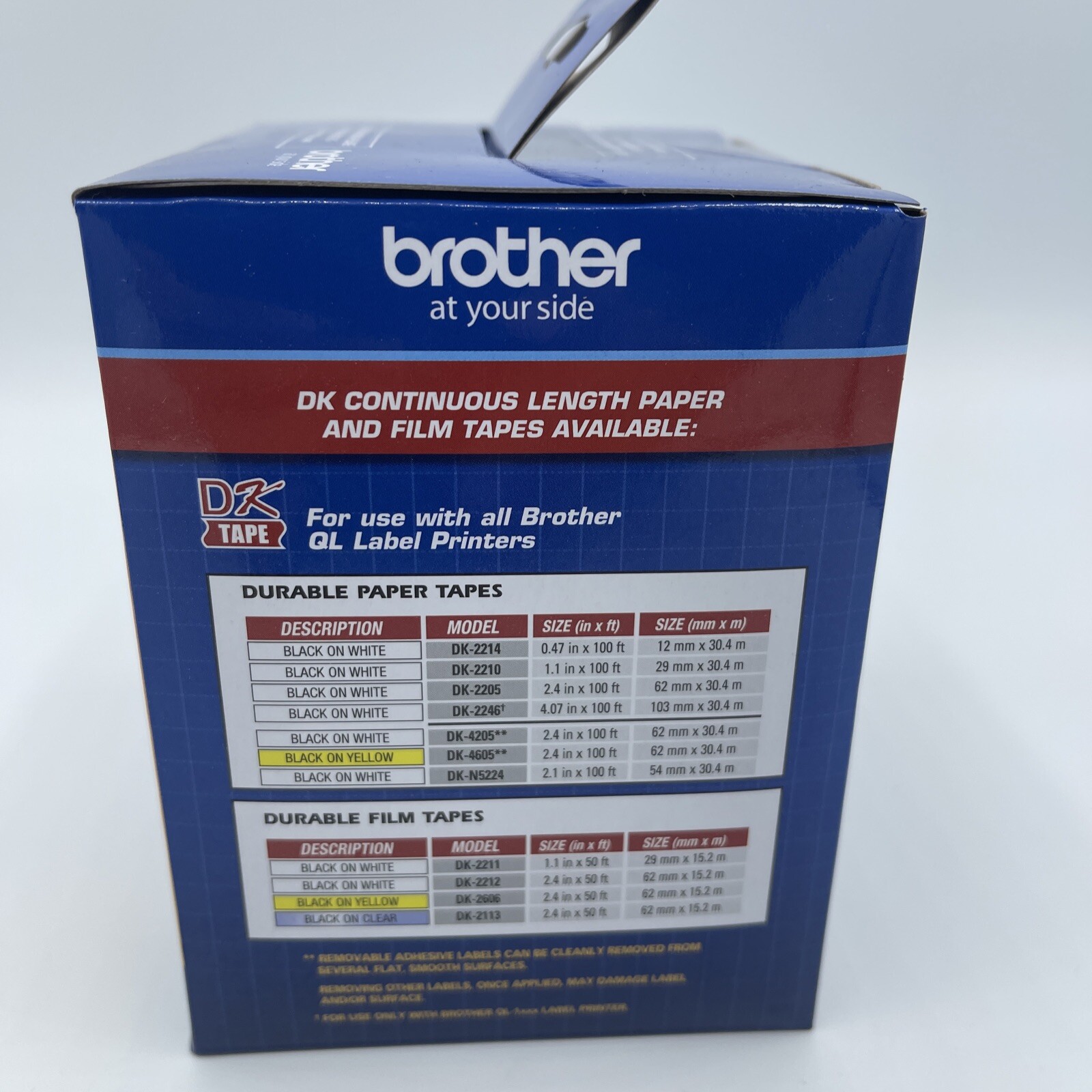 Brother Dk-2205 Paper Label Roll-QL Label Printers. 2.4in X 100ft New Free Ship