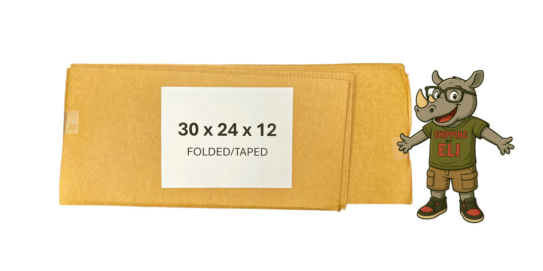 30″ x 24″ x 12″ CARDBOARD BOX – 200 lb – SINGLE BOX
