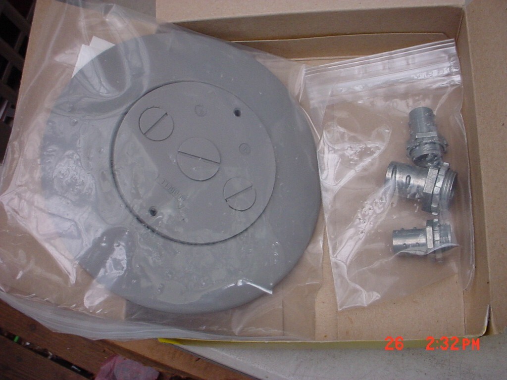 HUBBELL FRF3GY SCRUB SHIELD FEED COVER AND FLANGE FLUSH FIRE RATED