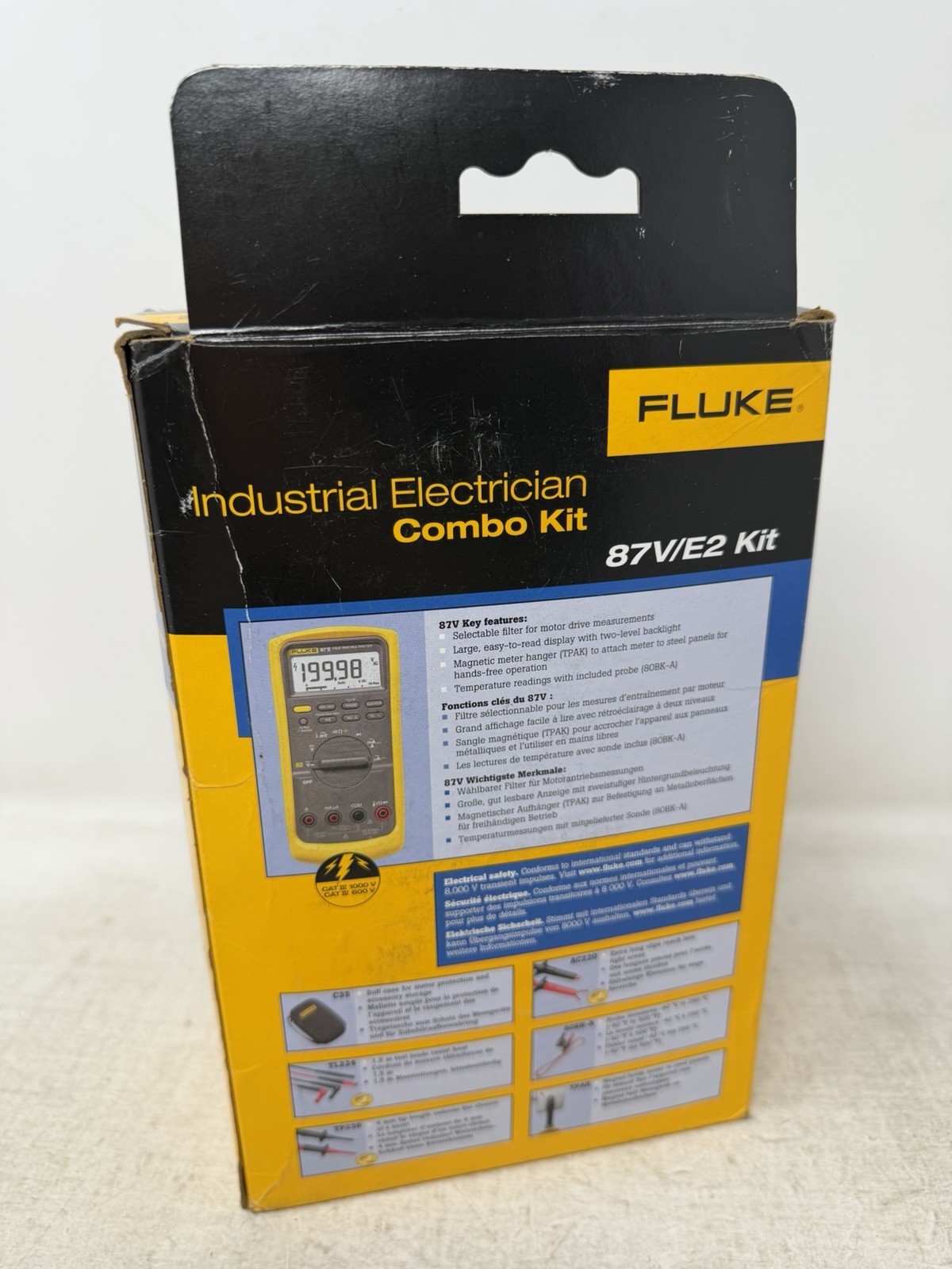 Fluke 87V/E2 Industrial Electrician Combo Kit True RMS Multimeter NEW IN BOX