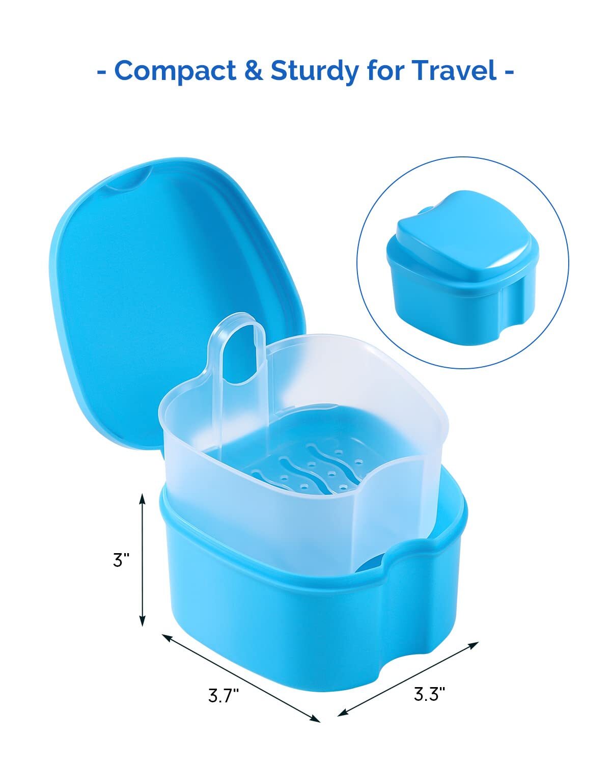 JMU Orthodontic Retainer Denture Storage Box Case Mouthguard Container Colors