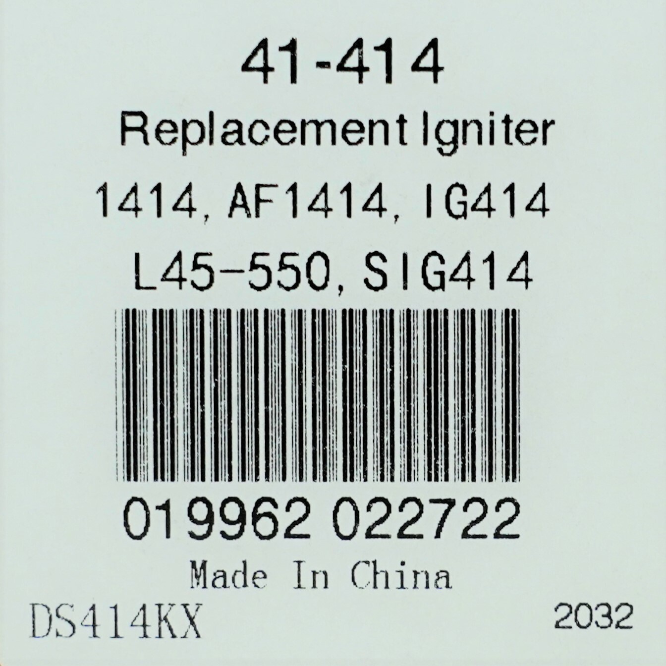 Furnace Igniter Replacement for Robertshaw 41-414 Tempstar 1096048