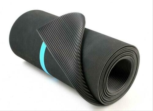 RIB RUBBER MATTING BLACK PSA ADHESIVE ONE SIDE 1/8 THK X 36″WIDE X 12″ LONG