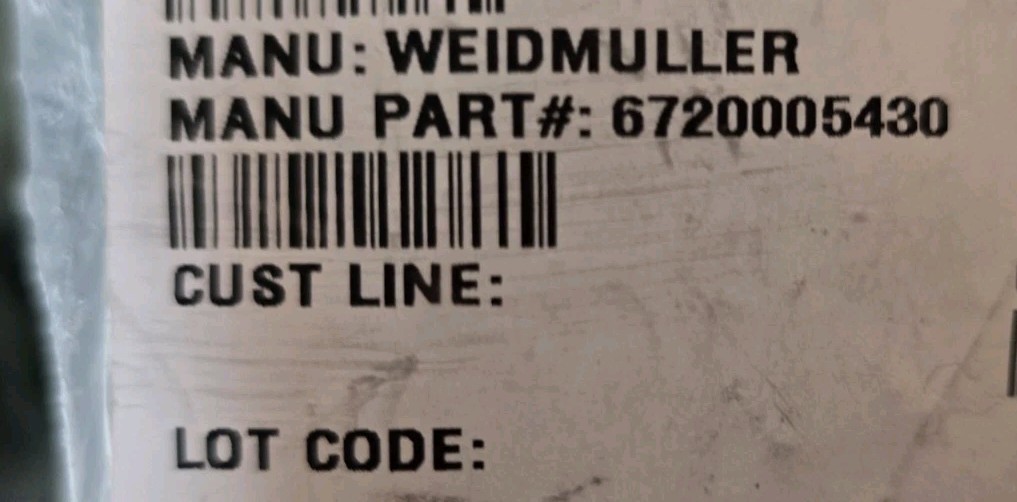 Weidmuller 6720005430 15A 120V Din-rail mount duplex receptacle w/LED indcatr